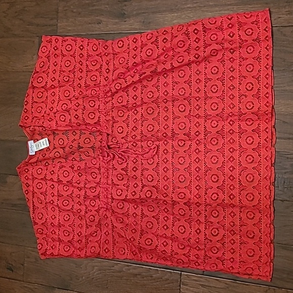 Jessica Simpson red swimsuit cover up with drawstring waist size Large - Picture 1 of 8
